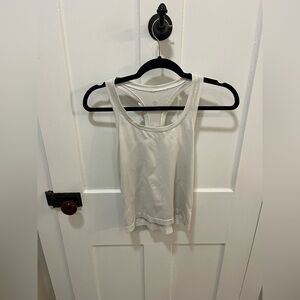 Lululemon White Athletic Razorback Tank Top Medium